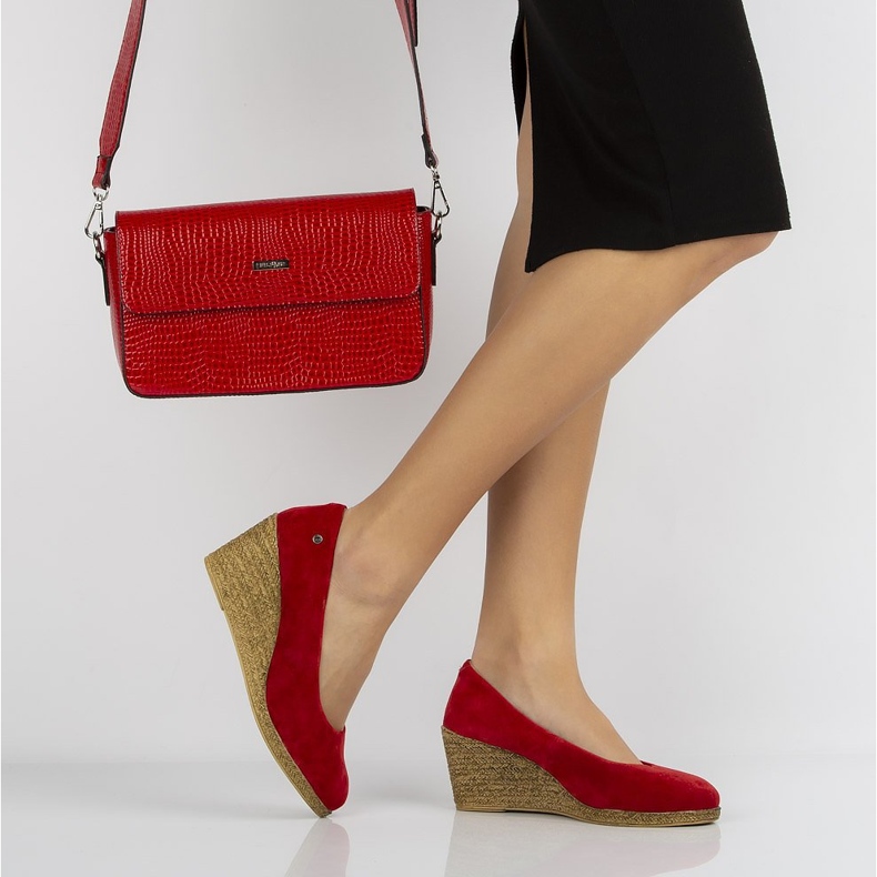 Scarpa rossa Filippo DP1328/20 Rd in pelle rosso giallo 1