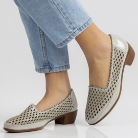 Scarpe in pelle Filippo DP748/20 Si argento d'argento 2