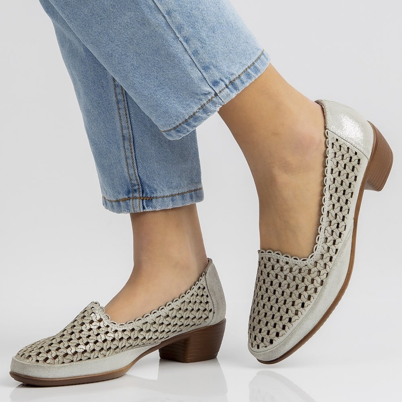 Scarpe in pelle Filippo DP748/20 Si argento d'argento 2