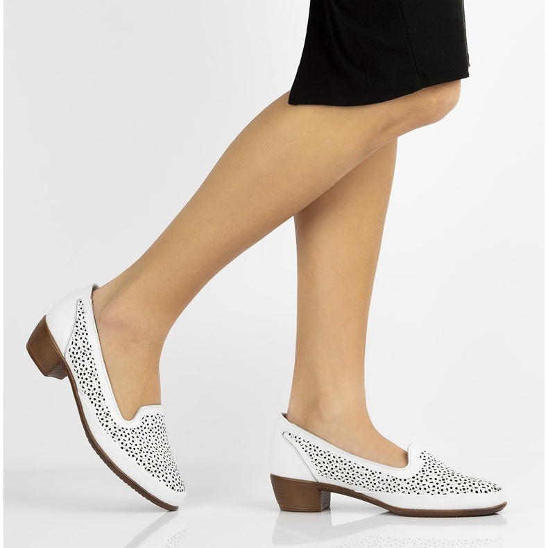 Scarpe in pelle Filippo DP1405 / 20 Wh bianco 1