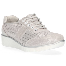 Scarpa in pelle Filippo DP028/20 Si argento grigio 1