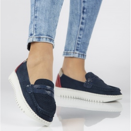 Scarpa in pelle Filippo DP1413/20 Nv blu navy 1