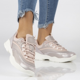 Sneakers da donna in pelle Filippo DP1411/20 Pi rosa 2