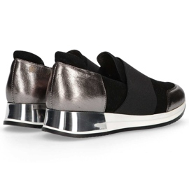 Scarpe Filippo 018 Scamosciato Nero / Nickel d'argento 2
