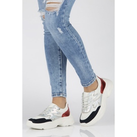 Sneakers in pelle Filippo DP1410 / 20 Wh Rd bianco rosso 1