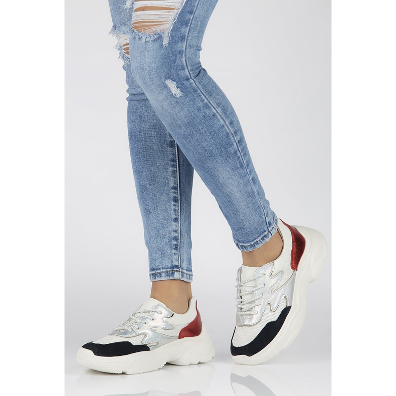Sneakers in pelle Filippo DP1410 / 20 Wh Rd bianco bianca rosso 1