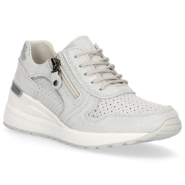 Sneakers in pelle Filippo DP1423/20 Si argento blu navy 2