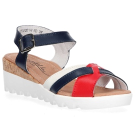 Sandali Filippo DS1273/20 Nv Rd Navy Red bianca rosso blu navy 1
