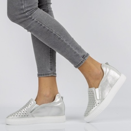 Scarpe in pelle Filippo DP1398/20 Si argento d'argento 1