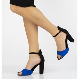 Sandali con tacco Filippo DS1376/20 Bl blu nero blu navy 1