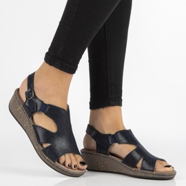 Sandali in pelle Filippo DS097/18 Nv blu navy 2