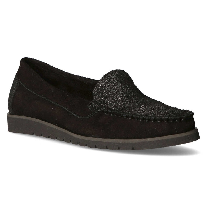 Filippo 10065 mocassino nero + glitter argento 1