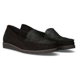 Filippo 10065 mocassino nero + glitter argento 2