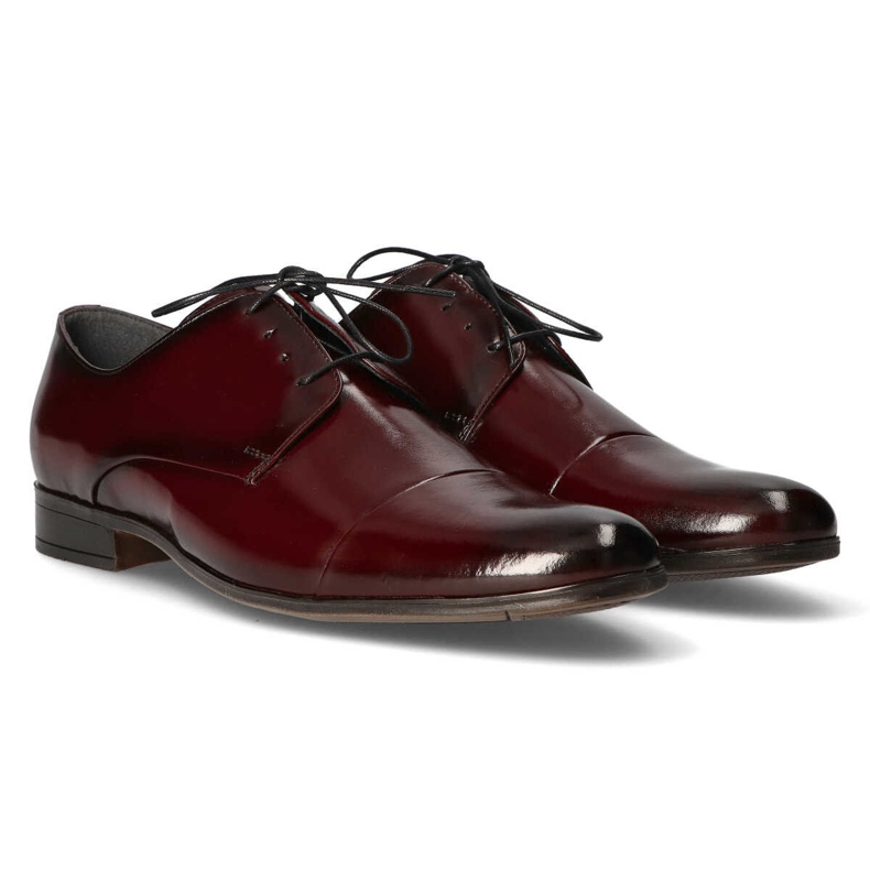 Scarpa in pelle Filippo 1331 bordeaux rosso 2