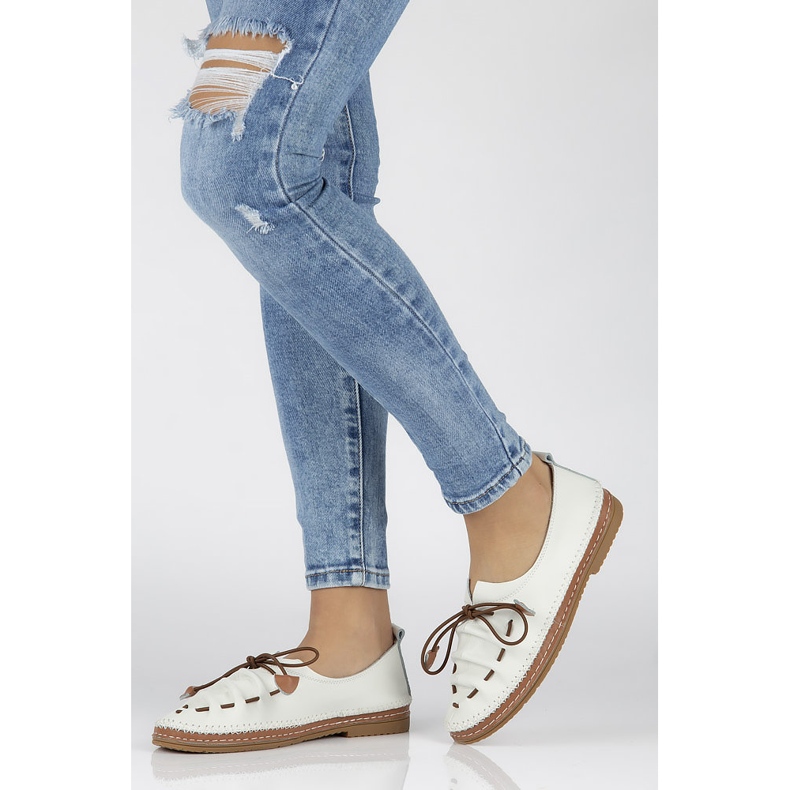 Scarpe in pelle Filippo DP2058 / 21 Wh bianco bianca 1