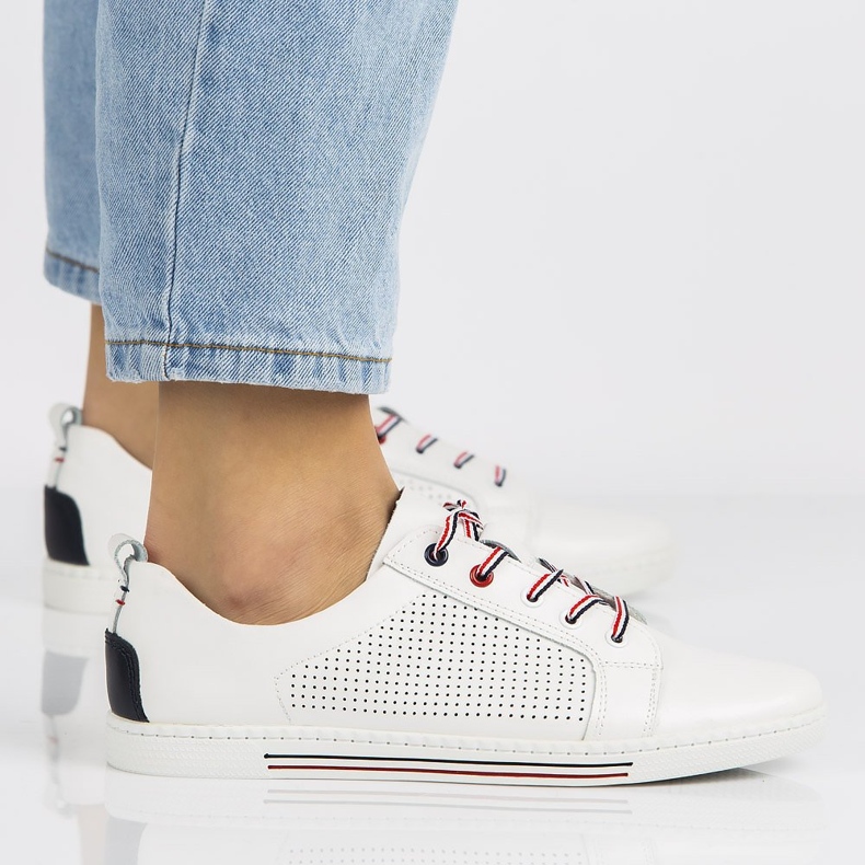 Scarpa in pelle Filippo DP008/21 Wh bianca bianco 2