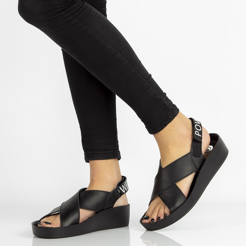 Sandali in pelle Filippo DS2060/21 Bk nero 1