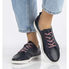 Scarpa in pelle Filippo DP008/21 Nv blu navy 2
