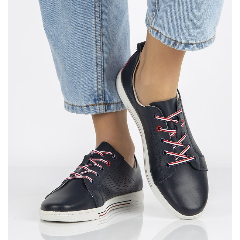 Scarpa in pelle Filippo DP008/21 Nv blu navy 2