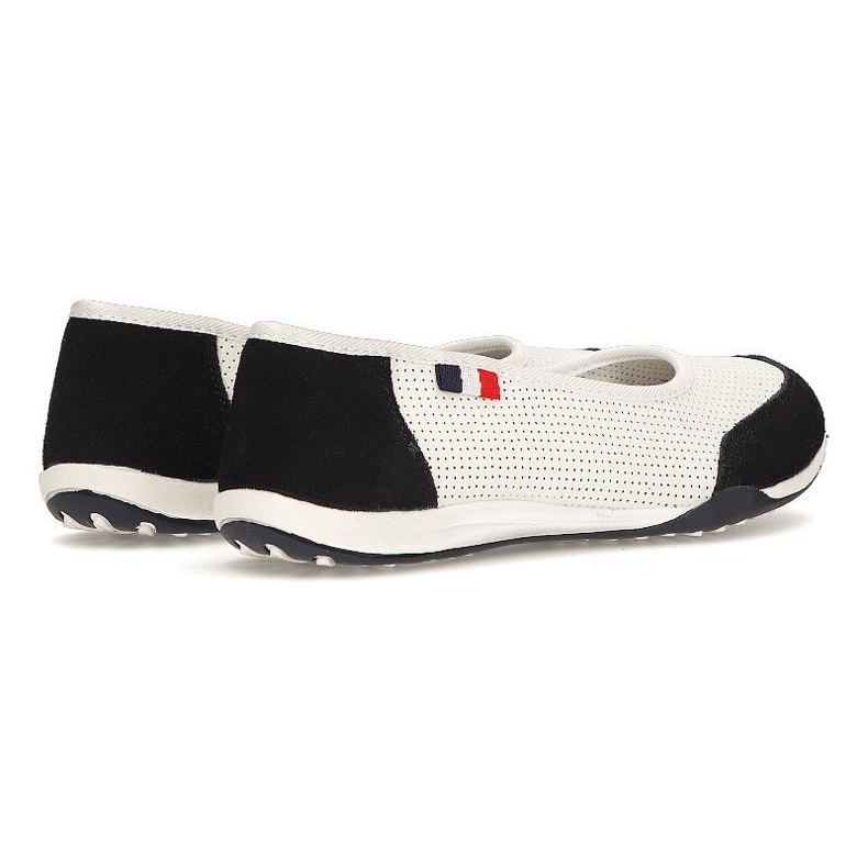 Scarpa in pelle Filippo DP142/21 Wh Nv bianco e blu navy bianca 1