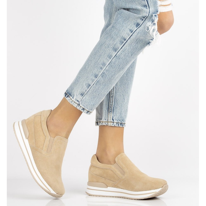Sneakers in pelle Filippo DP1512/21 Be beige 2