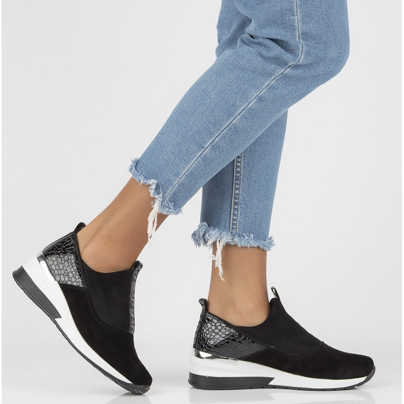 Sneakers in Pelle Filippo DP1689/21 Bk Nero 1