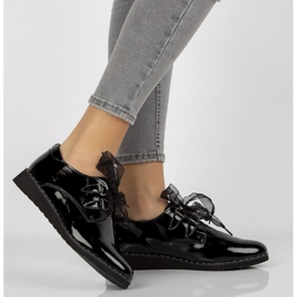 Scarpa in pelle Filippo DP947/21 Bk laccata nera nero 1