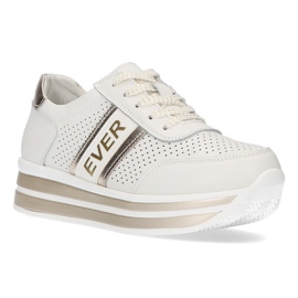 Sneakers in pelle Filippo DP1414 / 21 Wh Go oro bianco bianca d'oro 1