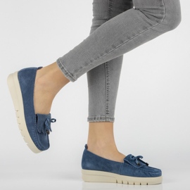 Mocassini in pelle Filippo DP2030/21 Bl blu 1