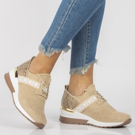 Sneakers in pelle Filippo DP1388/21 Be beige 1