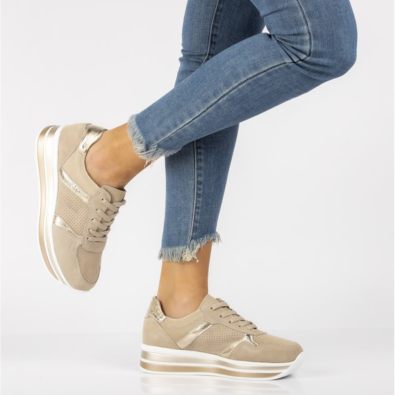 Sneakers in pelle Filippo DP2004/21 Be beige 1