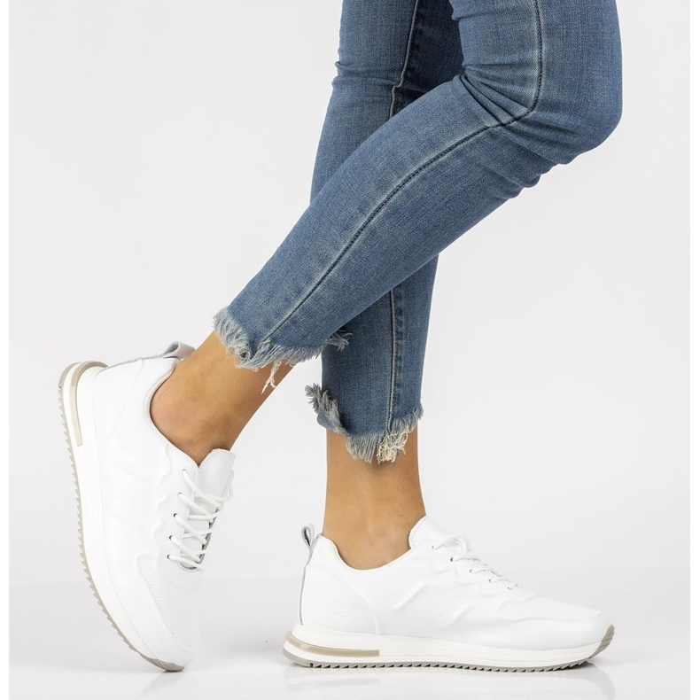 Sneakers sportive in pelle Filippo DP2017 / 21 Wh bianco bianca 1