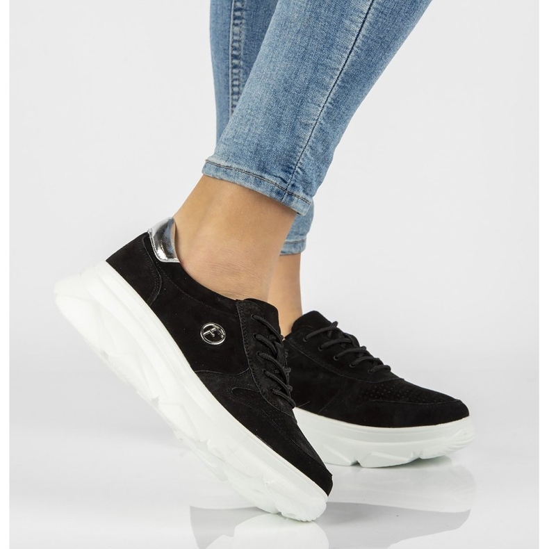 Sneakers in pelle Filippo DP2138/21 Bk nere nero 1