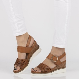 Sandali con zeppa marroni Filippo DS2077 / 21 Br marrone 1