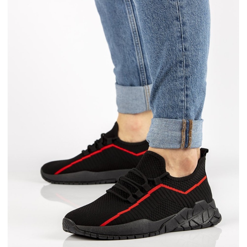 Sneakers da uomo Filippo MTN2291/21 Bk Rd nero rosso 1