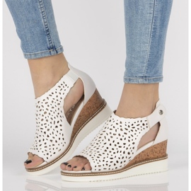 Sandali con zeppa Filippo DS2074/21 Wh bianco bianca 1