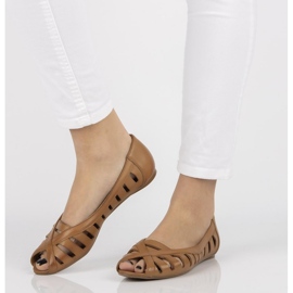 Ballerine in pelle Filippo 04506 marrone 1