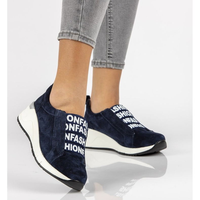 Sneakers in pelle Filippo DP2053/21 Nv blu navy 1