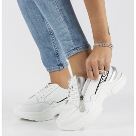 Sneakers in pelle Filippo DP2057 / 21 Wh bianche bianco 1