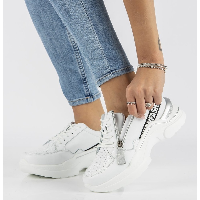 Sneakers in pelle Filippo DP2057 / 21 Wh bianche bianca 1