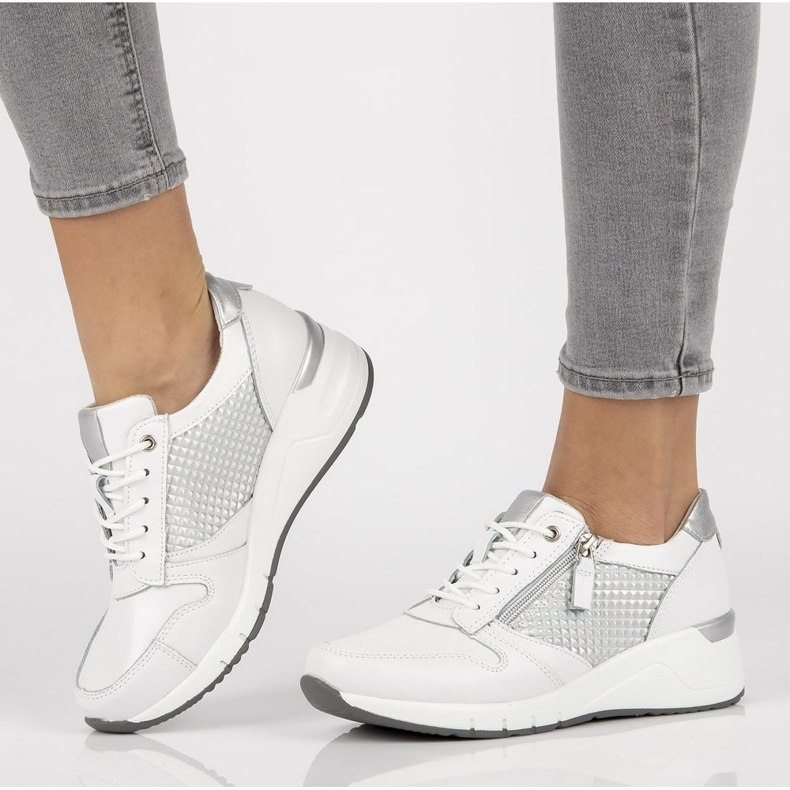 Sneakers in pelle Filippo DP2052 / 21 Wh bianche bianca 1
