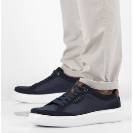 Scarpa in pelle Filippo MP2398/21 Nv blu navy 1