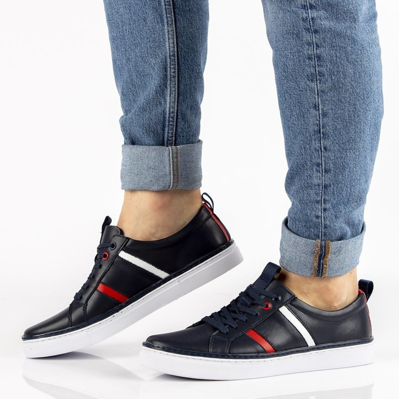 Scarpa in pelle Filippo MP2146/21 Nv blu navy 1