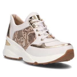 Sneakers in pelle Filippo 087 oro bianco bianca d'oro 2