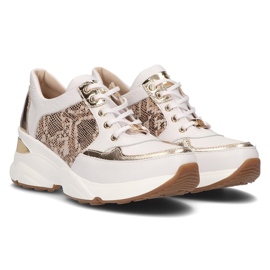Sneakers in pelle Filippo 087 oro bianco bianca d'oro 1