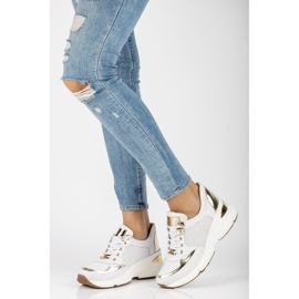 Sneakers in pelle Filippo 087D oro bianco bianca d'oro 2