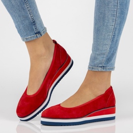 Ballerine Filippo DP2323 / 21 Rd in pelle rossa rosso 1