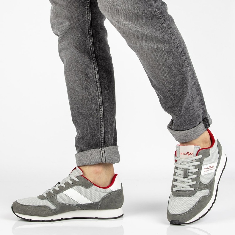 Scarpe in pelle Filippo MSP2117/21 Gr grigio 2