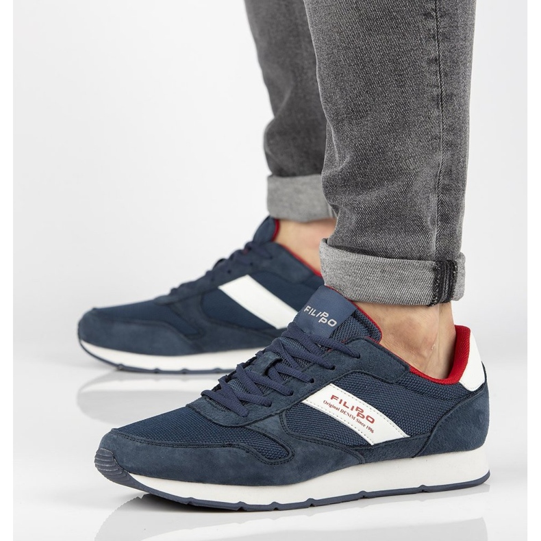Scarpa in pelle Filippo MSP2117/21 Nv blu navy 1