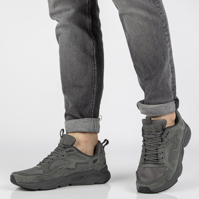 Sneakers in pelle Filippo MSP2116/21 Gr grigio 1